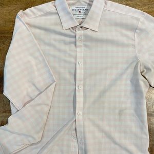 Mizzen and main L trim fit pink stretch shirt